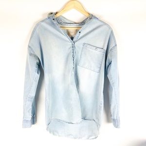 Zara chambray button up top